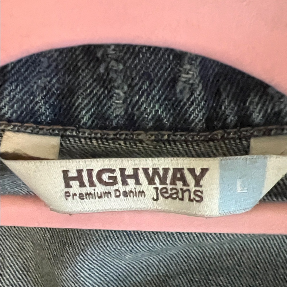 Women Denim Vest with Embroidered Patch Sew On WHT Art Horse Logo ( L) Cropped - Picture 8 of 14